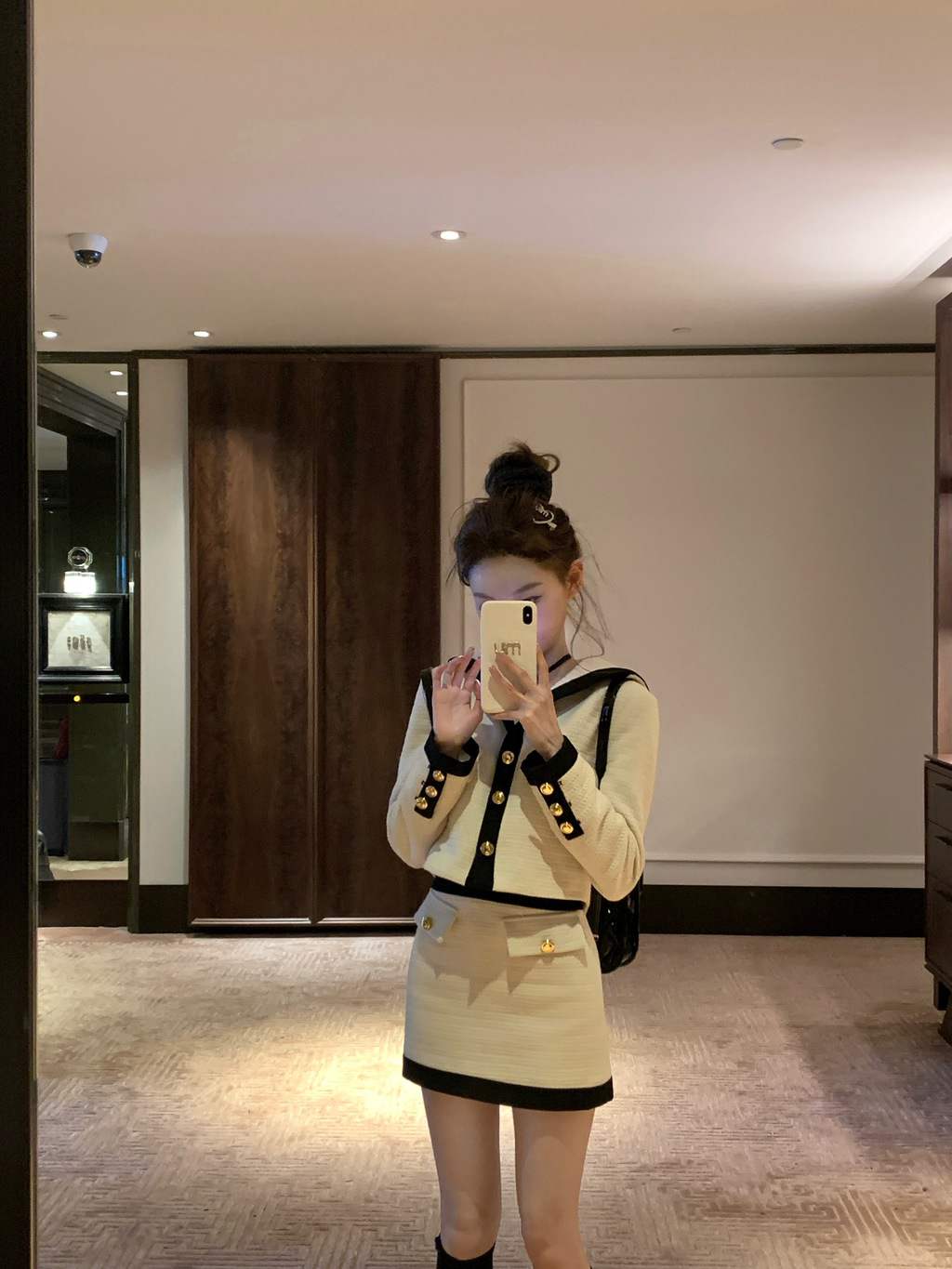 COOLLINE林子熙 本期b入！miu女孩海军领重工小香风高级感套组裙
